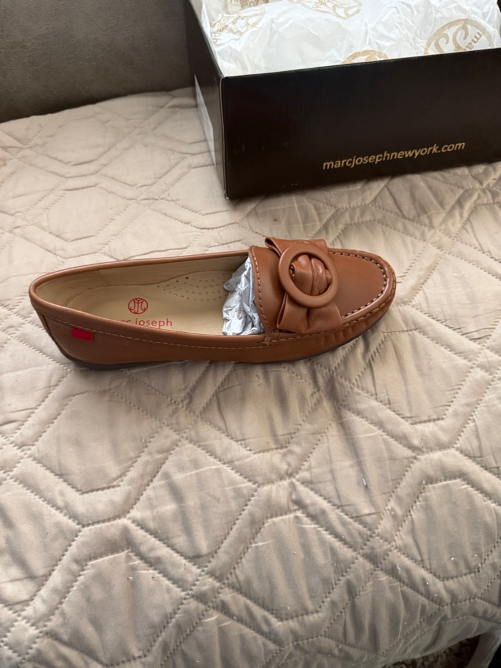 Marc Joseph Tan Leather Loafer with Ring Detail - Picture 2 of 5